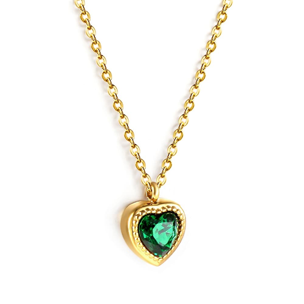 COLLAR CORAZON VERDE